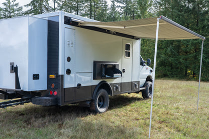 Universal Exterior Cooking + Storage Flare with Drop-Down Door