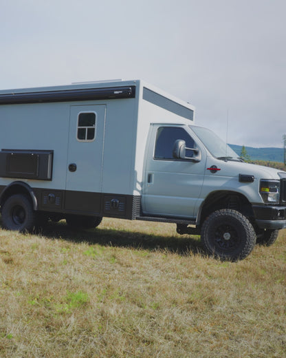 Universal Exterior Cooking + Storage Flare with Drop-Down Door